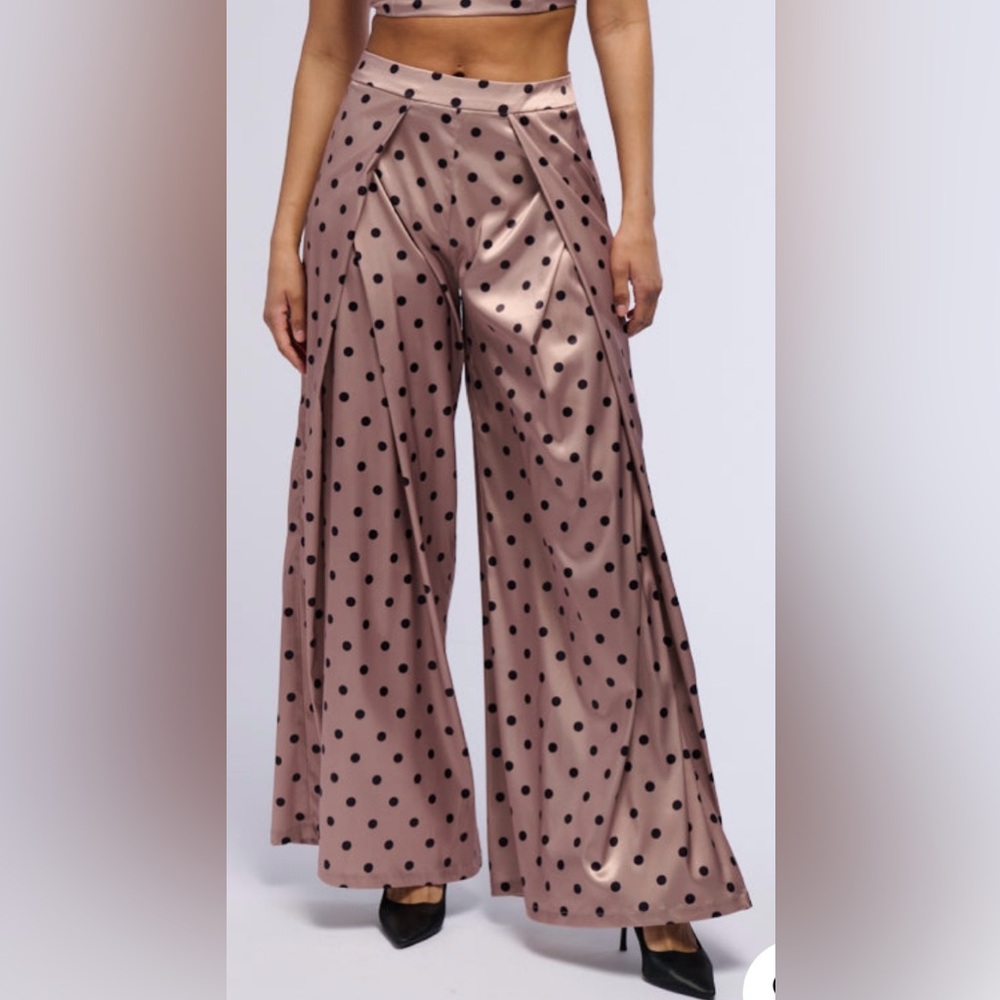 NWT AKIRA Chic Polka Dot Satin Pants size XL